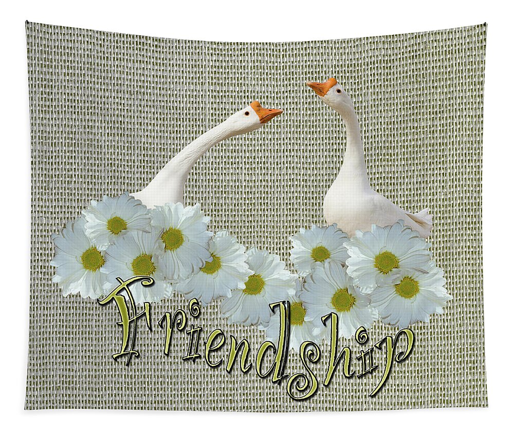Geese Tapestry featuring the photograph Friendship by Phyllis Denton