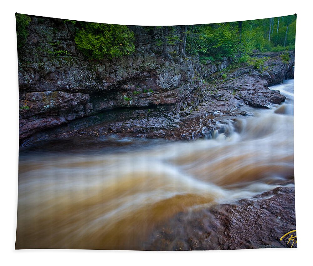 Flowing Tapestry featuring the photograph From the Top of Temperence River Gorge by Rikk Flohr