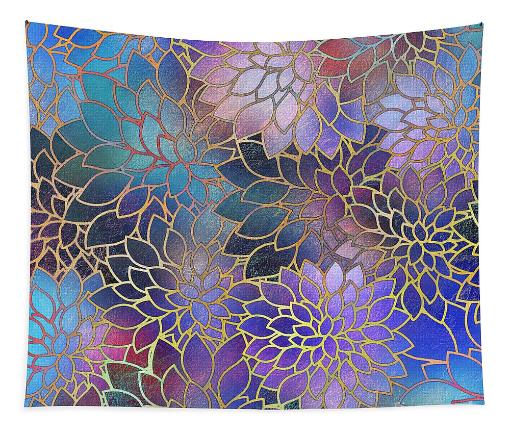 Flowers Tapestry featuring the digital art Frostwork Fantasy by Klara Acel