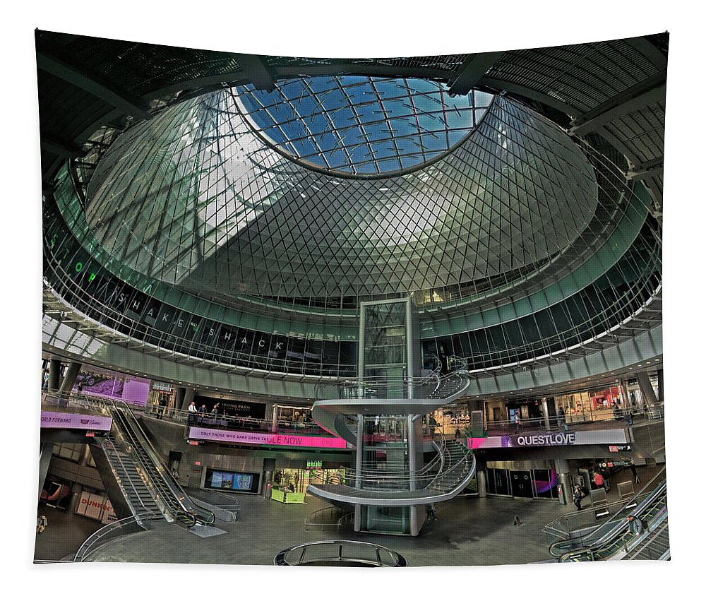 Fulton Center Tapestry featuring the photograph Fulton Center Street Level by S Paul Sahm
