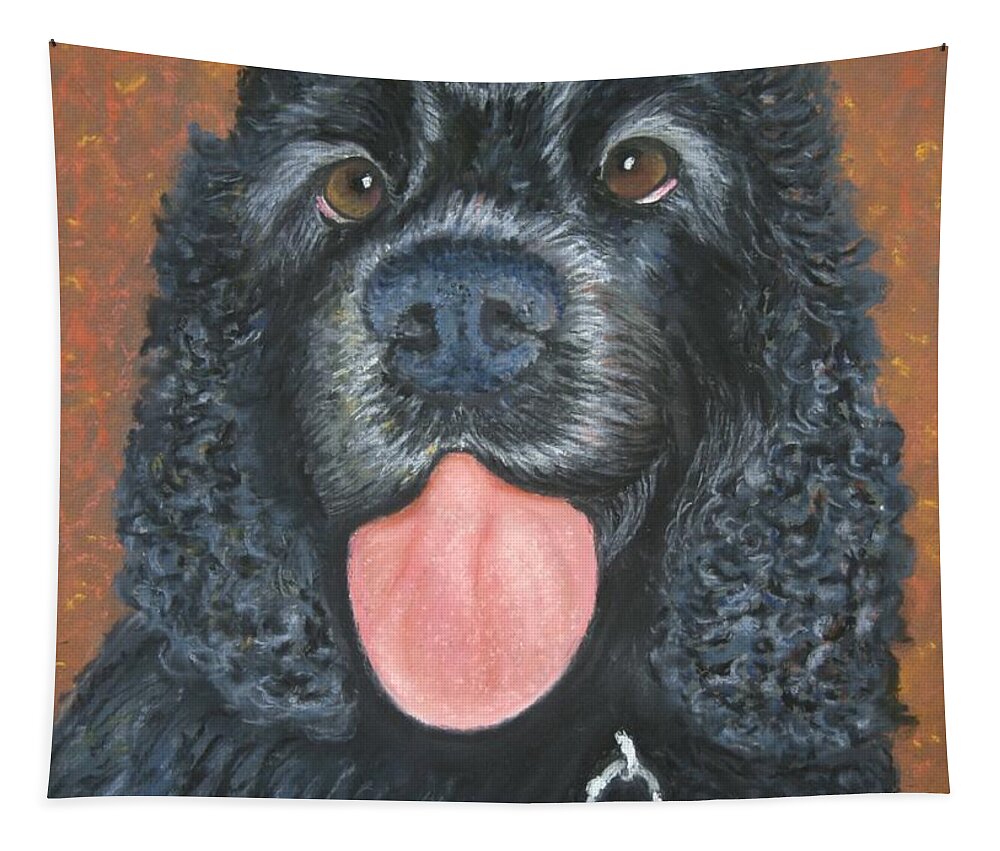 Spaniel Tapestry featuring the painting Fur Ever Yours by Minaz Jantz