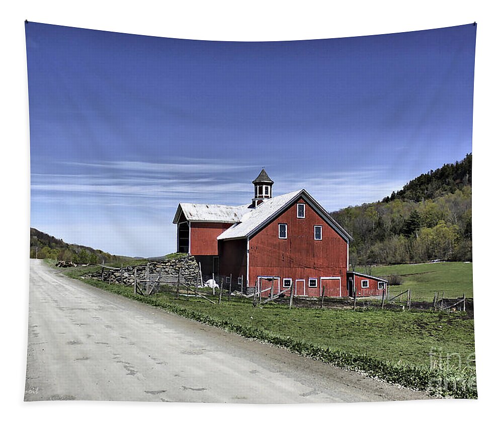 Rural Tapestry featuring the photograph Gallop Road Barn by Deborah Benoit