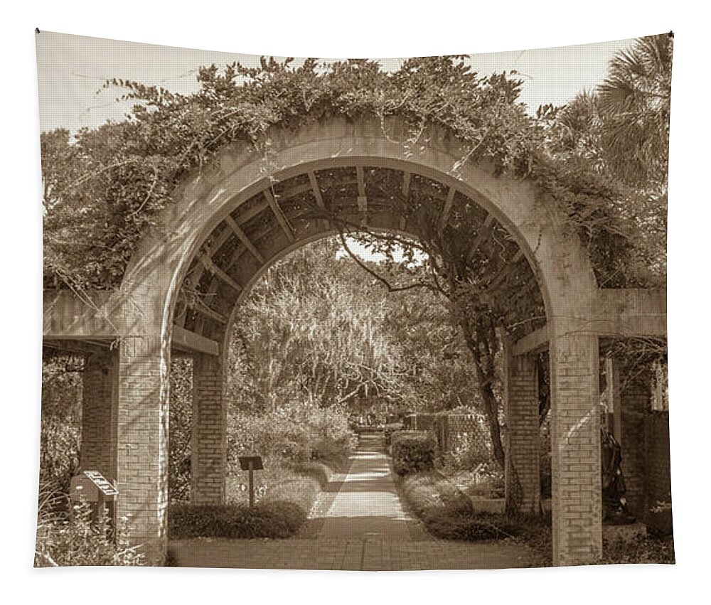 2017 Tapestry featuring the photograph Garden Arch by Darrell Foster