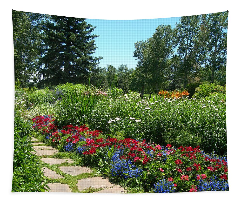 Flowers Tapestry featuring the photograph Garden Path by Lorraine Baum