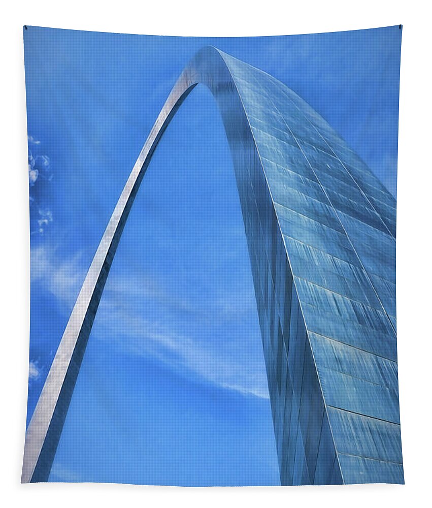 Missouri Tapestry featuring the photograph Gateway Arch # 7 by Allen Beatty