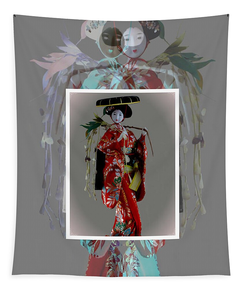 Geisha Tapestry featuring the photograph Geisha Elegance II by Al Bourassa