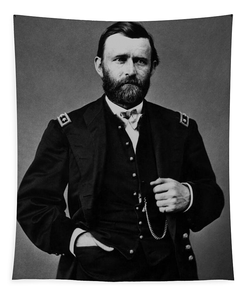 Ulysses Grant Tapestry featuring the photograph General Grant During The Civil War by War Is Hell Store