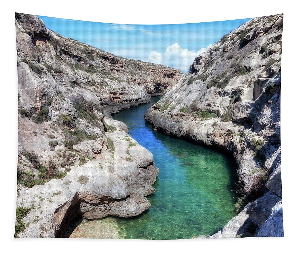 Ghasri Valley Tapestry featuring the photograph Ghasri Valley - Gozo by Joana Kruse