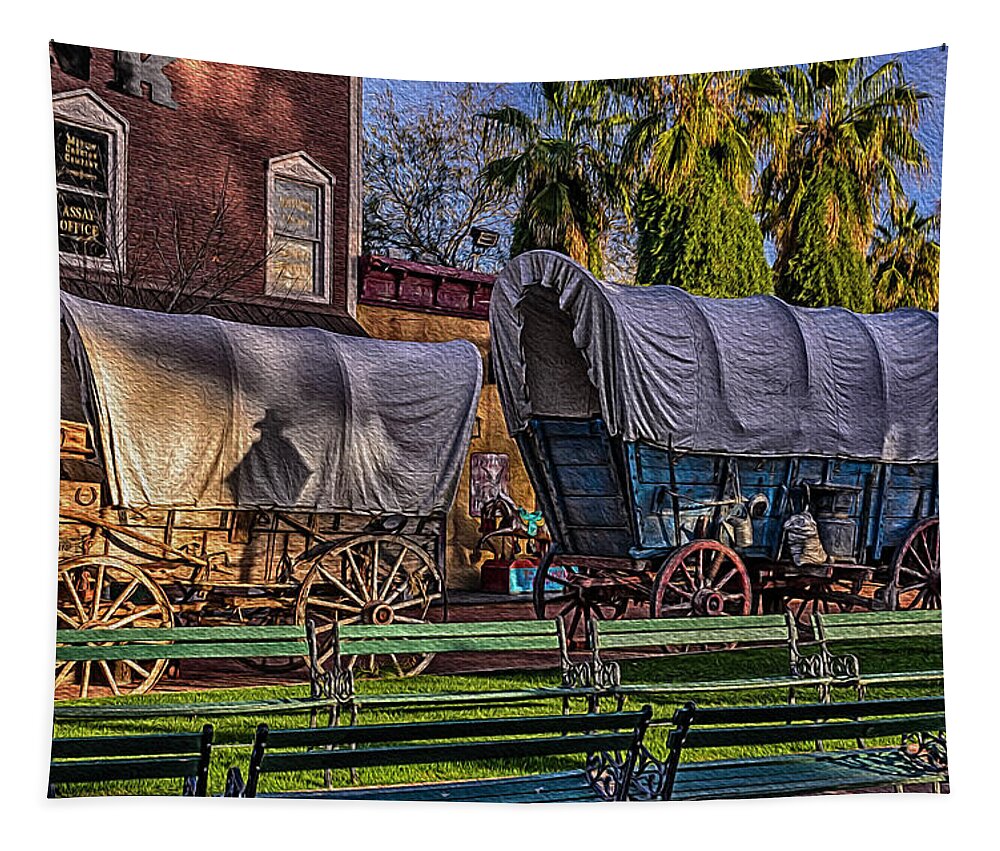 Acrylic Tapestry featuring the photograph Ghost of Old West No.2 by Mark Myhaver