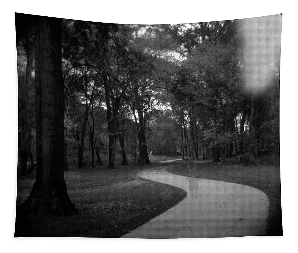 Black And White Tapestry featuring the photograph Ghost Walker by Paul Anderson