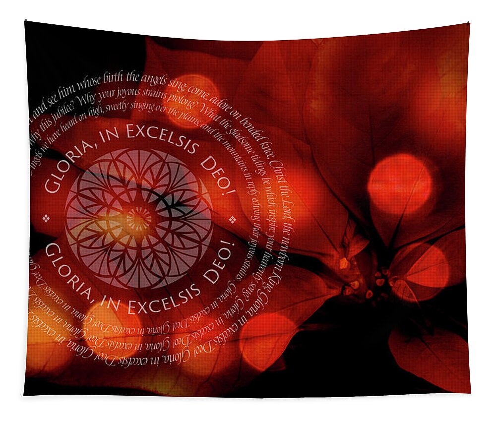 Christmas Tapestry featuring the digital art Gloria 2 by Terry Davis