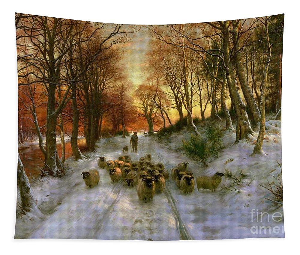 Glowed Tapestry featuring the painting Glowed with Tints of Evening Hours by Joseph Farquharson
