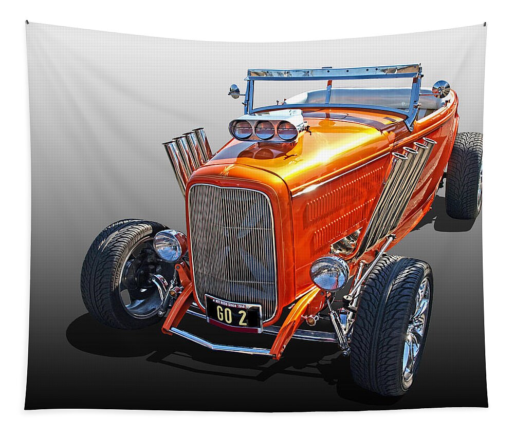 Hotrod Tapestry featuring the photograph Go Orange by Gill Billington