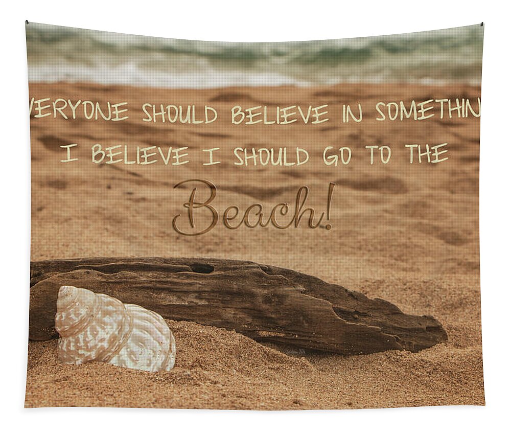 Sand Tapestry featuring the photograph Go to the Beach by Teresa Wilson