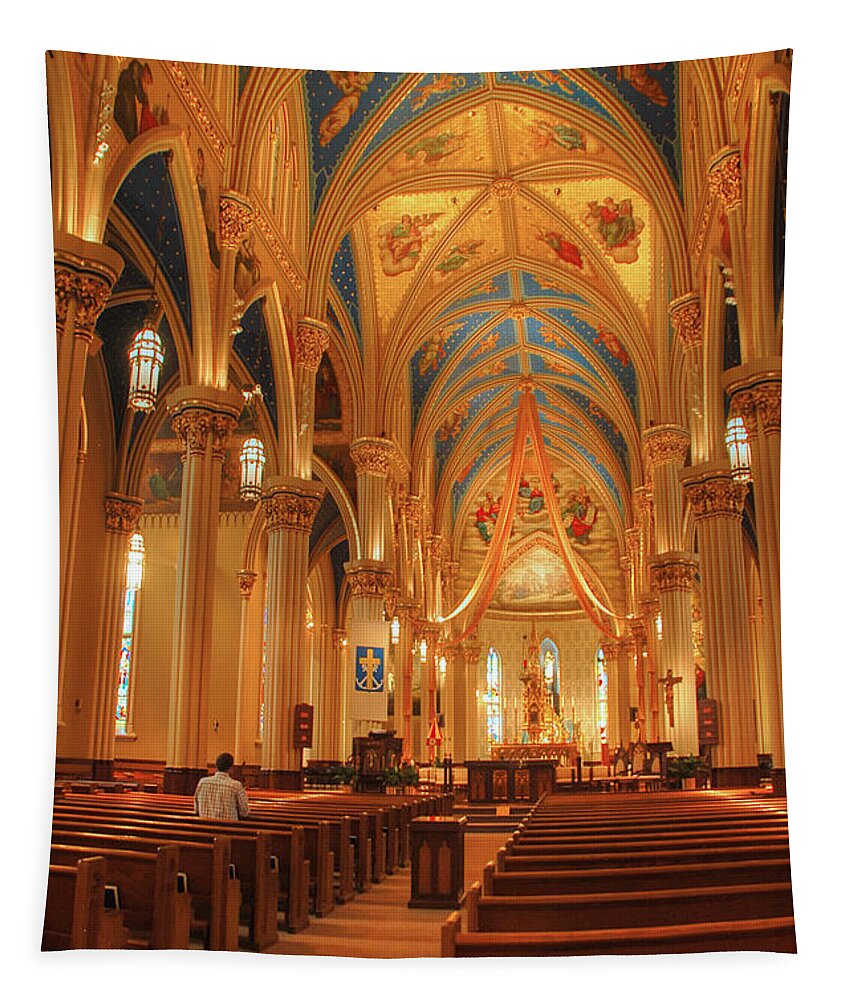Cathedral Tapestry featuring the photograph God Do You Hear Me by Ken Smith