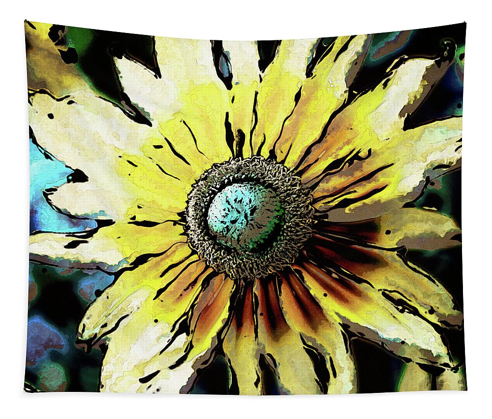 Daisy Tapestry featuring the photograph Golden Daisy Flower by Phil Perkins