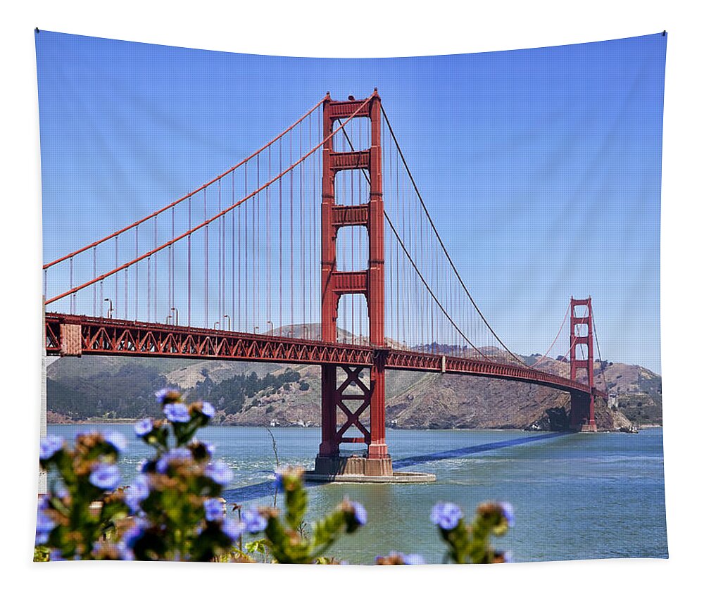 Golden Gate Tapestry featuring the photograph Golden Gate by Kelley King