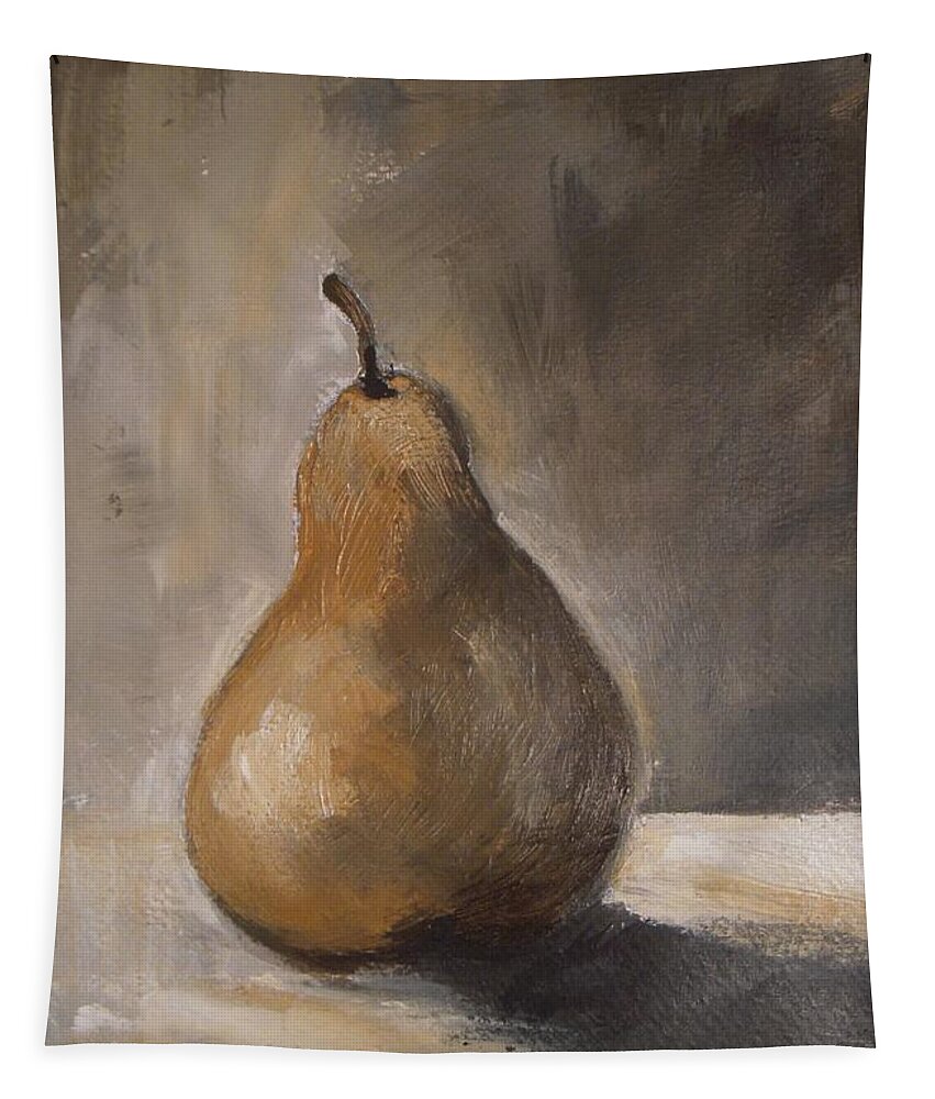 Abstract Tapestry featuring the painting Golden Pear by Vesna Antic