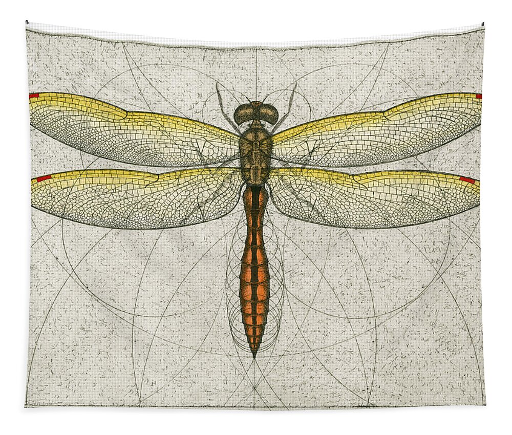 Golden Tapestry featuring the painting Golden Winged Skimmer by Charles Harden