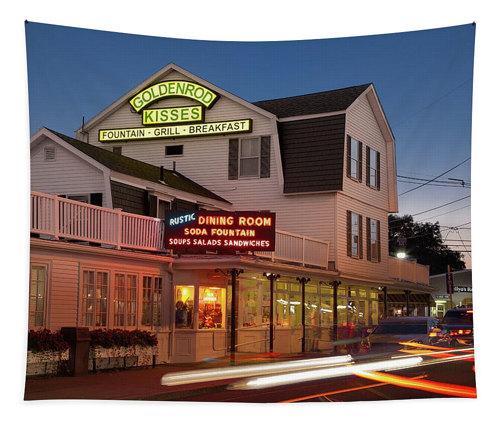 Restaurant Tapestry featuring the photograph Goldenrod Kisses Luncheonette York Beach Maine by David Smith