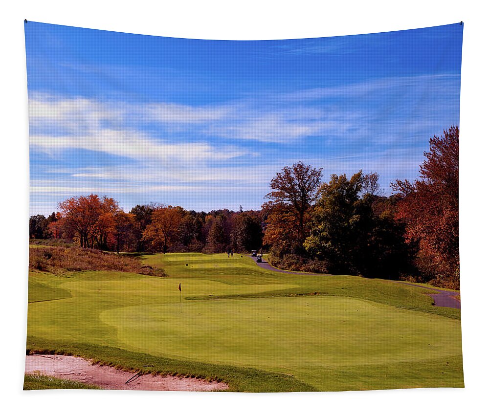 Bloomfield Tapestry featuring the photograph Golf On An Autumn Weekend by Mountain Dreams