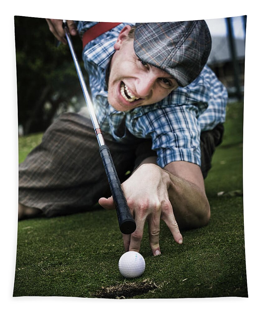 Snooker Tapestry featuring the photograph Golf Or Pool by Jorgo Photography