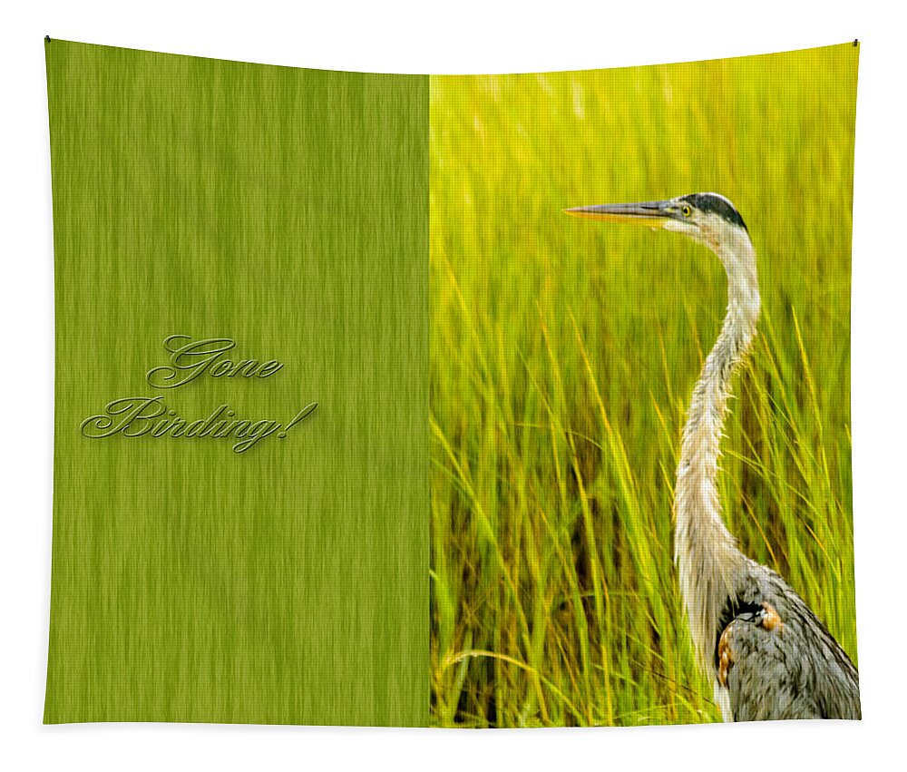 Greeting Card Tapestry featuring the photograph Gone Birding by Leticia Latocki