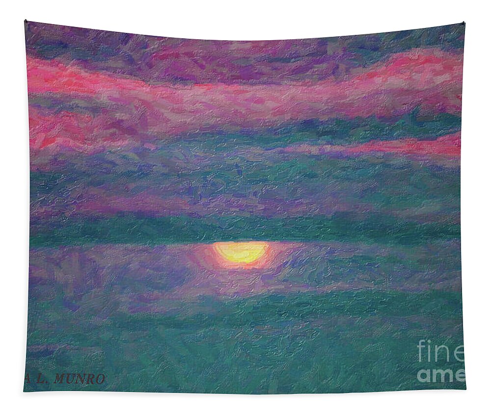 Donna's Sunrise Tapestry featuring the digital art Good Morning by Donna L Munro