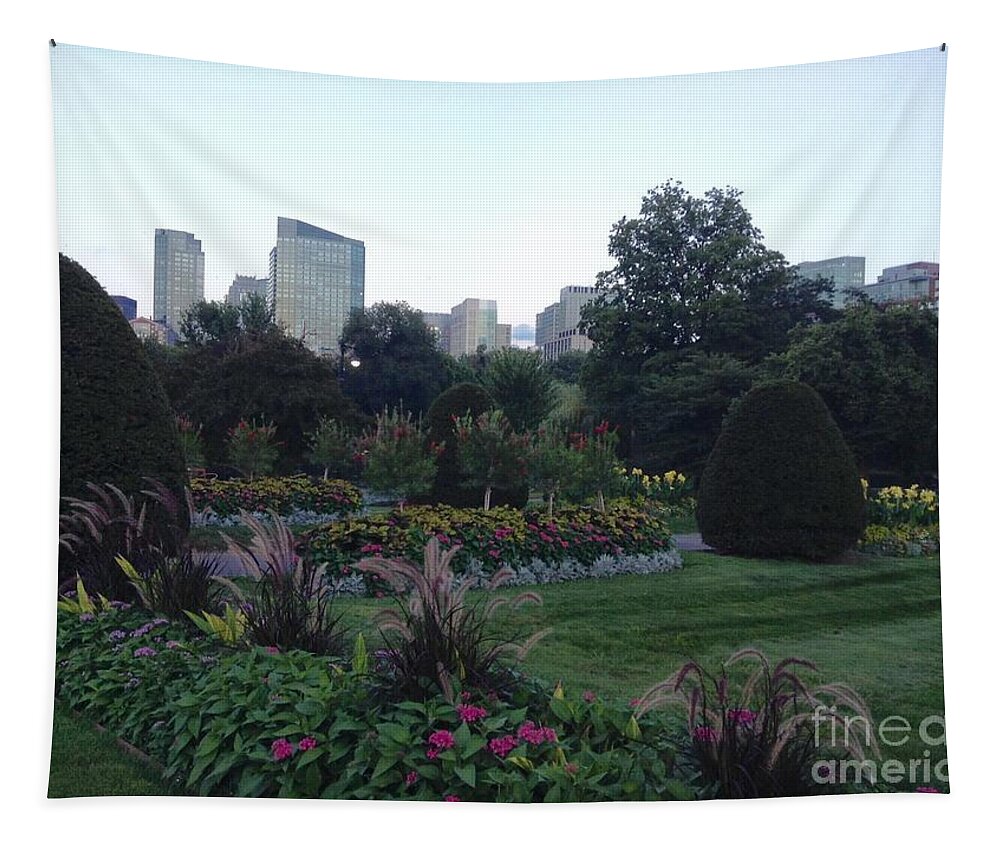 Boston Common Tapestry featuring the photograph Gorgeous Boston Public Gardens by Gina Sullivan