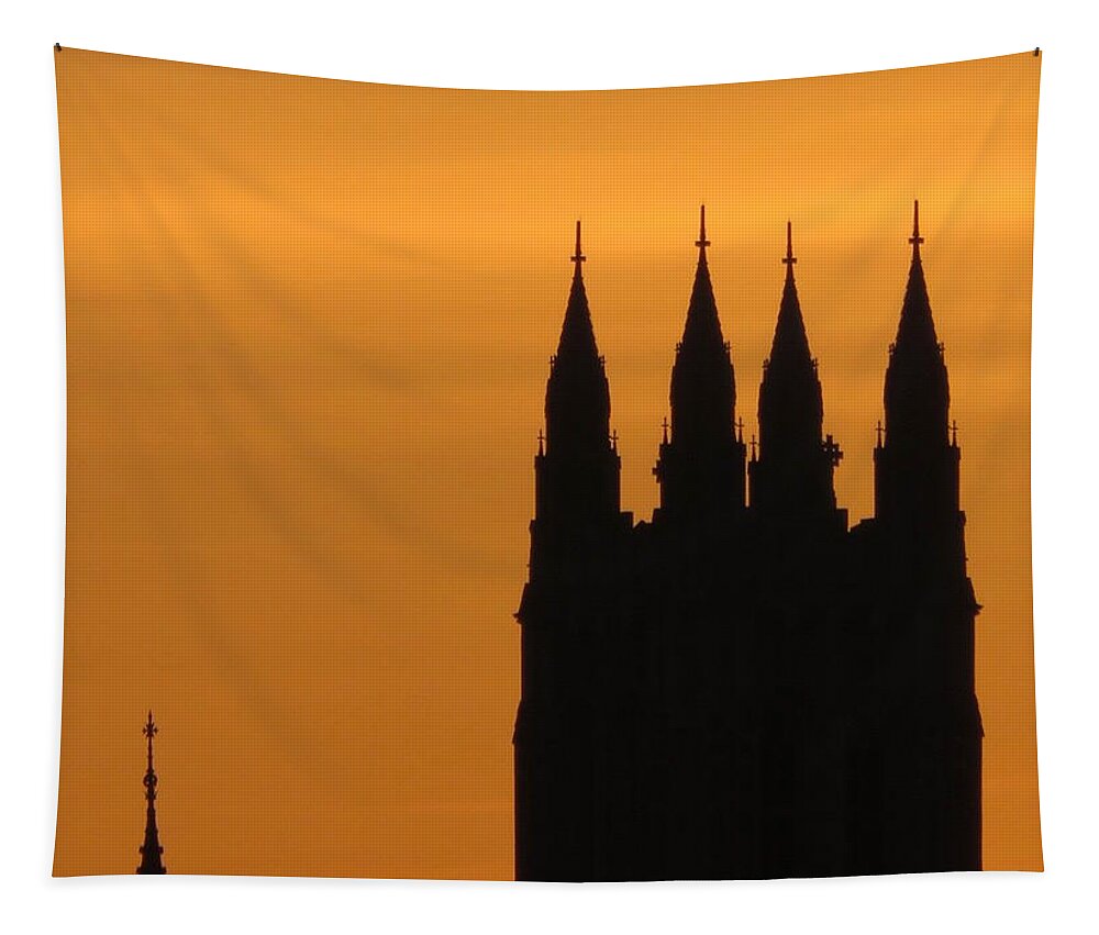 Gothic Tapestry featuring the photograph Gothic Spires at Sunset by Beth Myer Photography