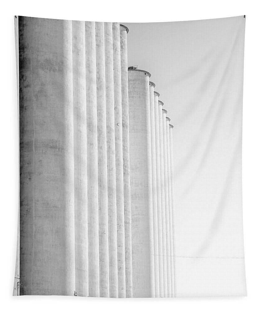 Grain Elevators Tapestry featuring the photograph Grain elevators by Merle Grenz