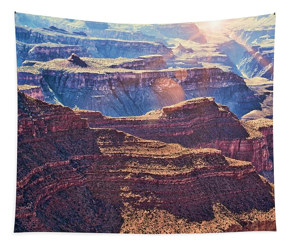 Grand Canyon National Park Tapestry featuring the photograph Grand Canyon Arizona 8 by Tatiana Travelways