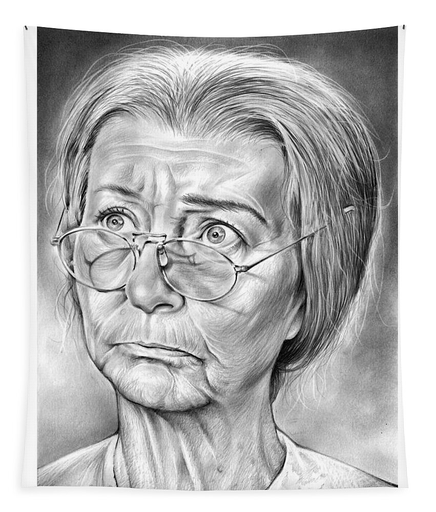 Irene Ryan Tapestry featuring the drawing Granny by Greg Joens