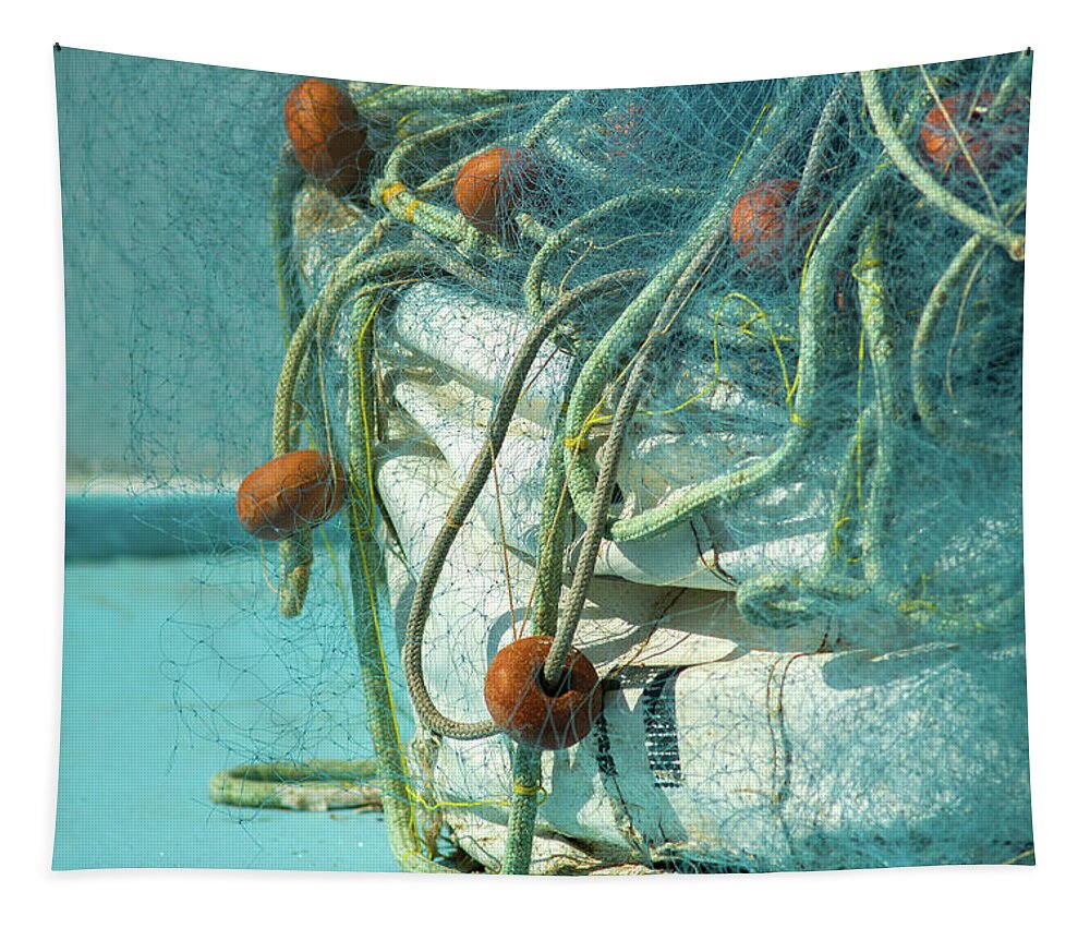 Knot Tapestry featuring the photograph Greek nets by Stelios Kleanthous