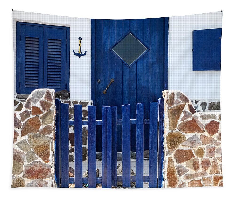 Home Tapestry featuring the photograph Greek traditional house by Michalakis Ppalis