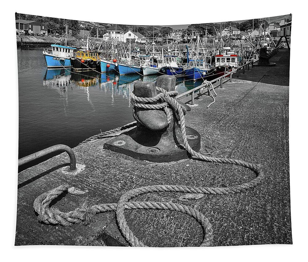 Greencastle Tapestry featuring the photograph Greencastle Harbour by Nigel R Bell