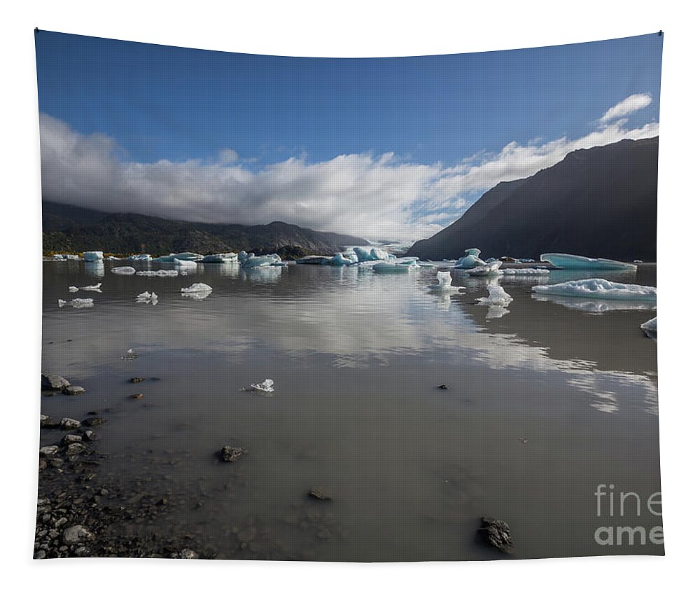 Grewingk Glacier Lake Tapestry featuring the photograph Grewingk Glacier Lake by Eva Lechner