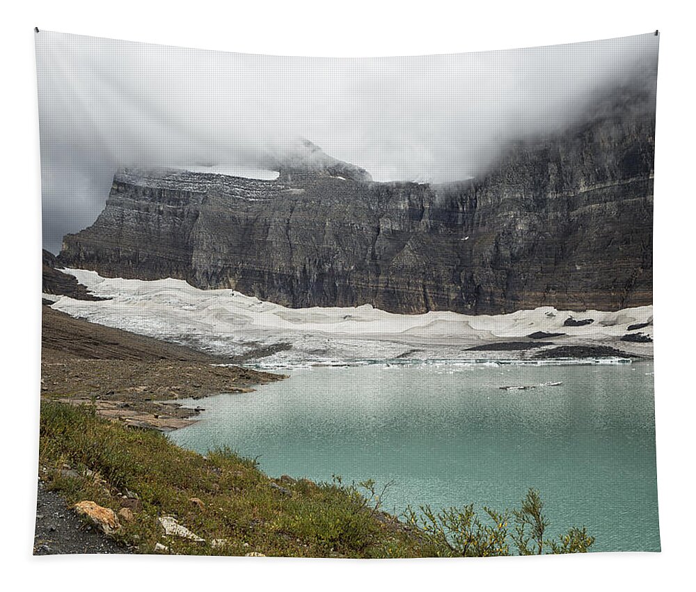 Glacier Tapestry featuring the photograph Grinnell Glacier - Expiration Date 2030 by Belinda Greb