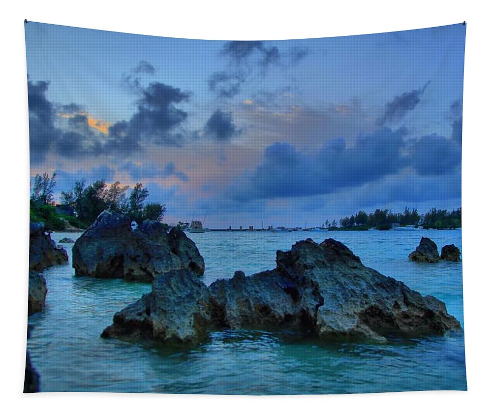 Bermuda Tapestry featuring the photograph Grotto Bay - Bermuda by DJ Florek
