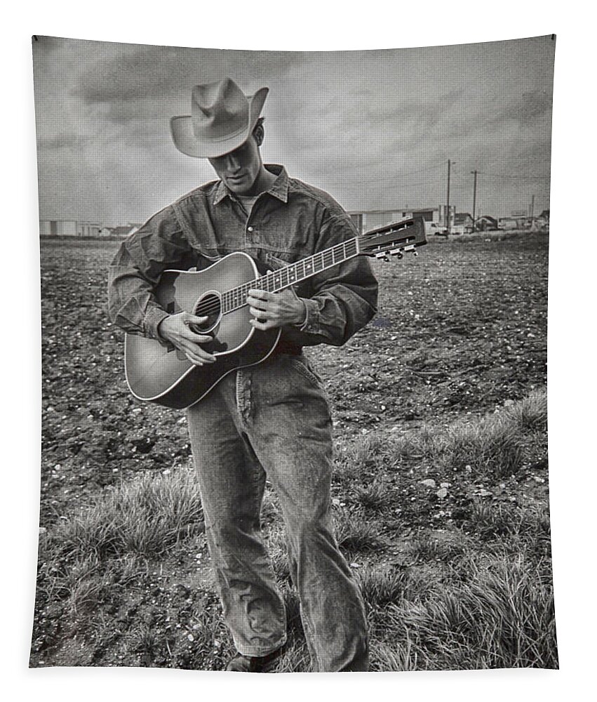 Guitar Tapestry featuring the photograph Guitar Country 1987 by Steve Ladner