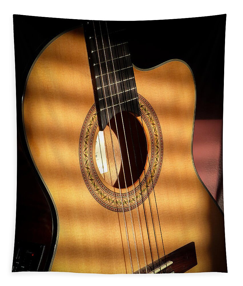 Guitar Tapestry featuring the photograph Guitar by Eleanor Abramson