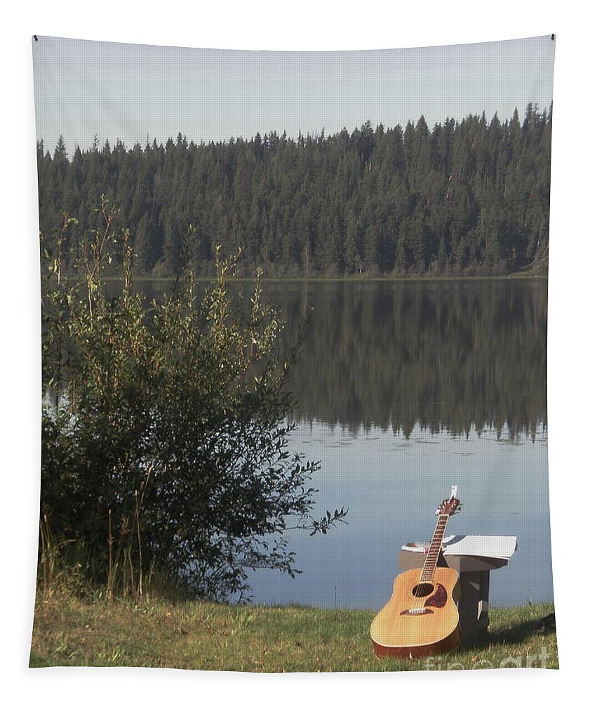 Guitar Tapestry featuring the photograph Guitar Lake by Vivian Martin