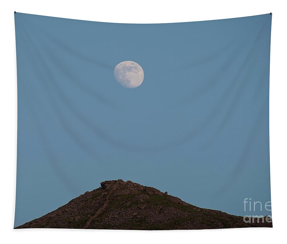 Gyrn Goch Tapestry featuring the painting Gyrn Goch Moon by James Lavott
