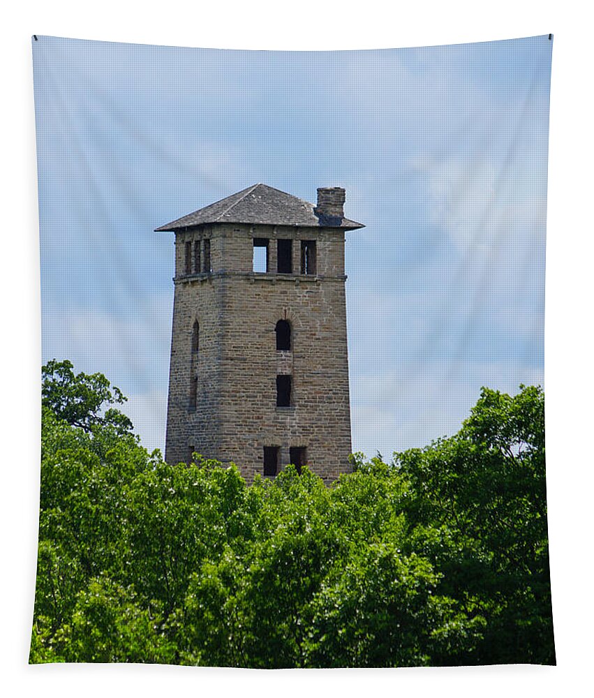 America Tapestry featuring the photograph Ha Ha Tonka Water Tower by Jennifer White