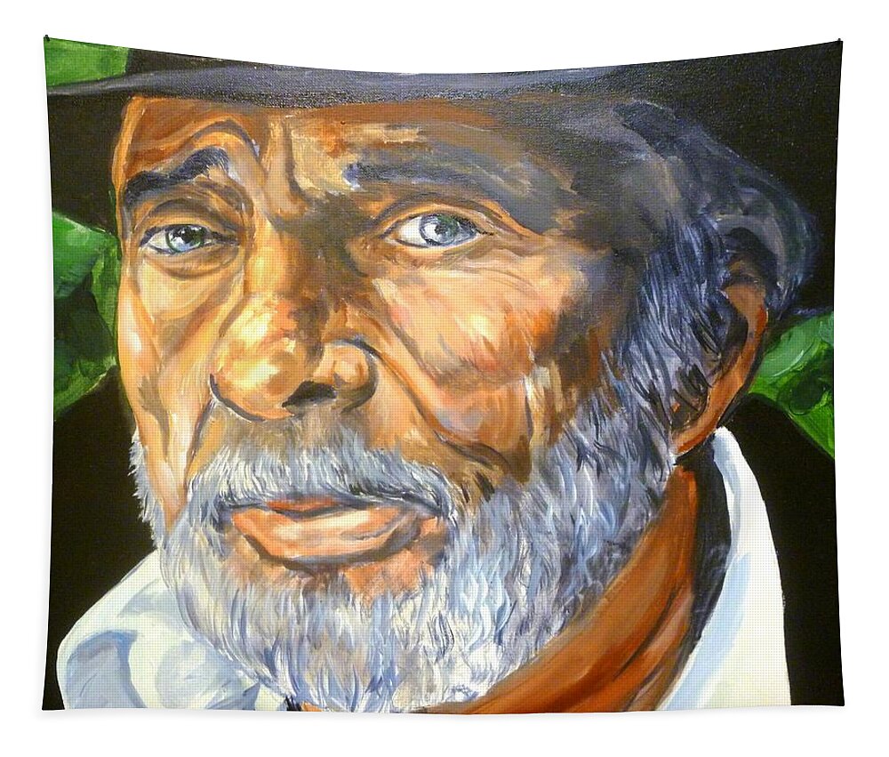 Merle Haggard Tapestry featuring the painting HAG by Bryan Bustard