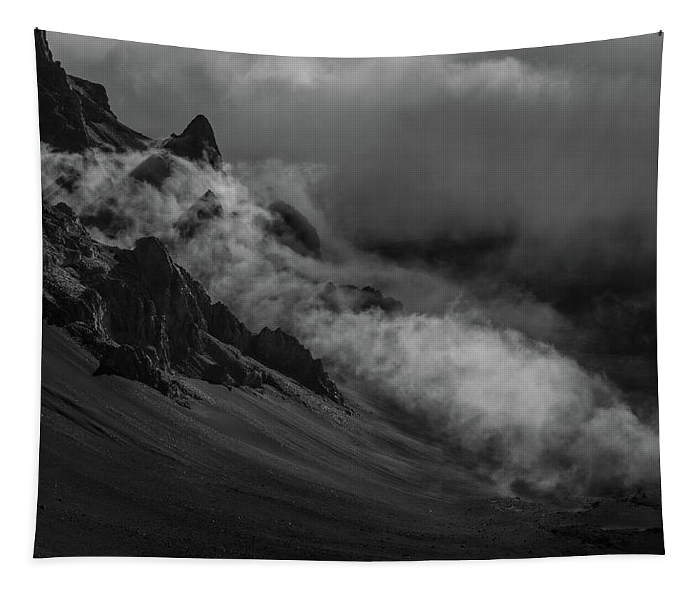 Volcano Tapestry featuring the photograph Haleakala Crater by Jeff Phillippi