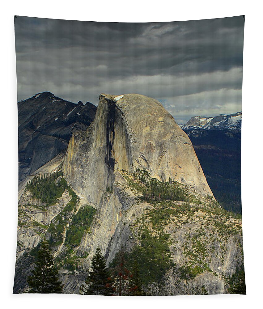 Pohono Trail Tapestry featuring the photograph Half Dome from Pohono Trail 2 by Raymond Salani III