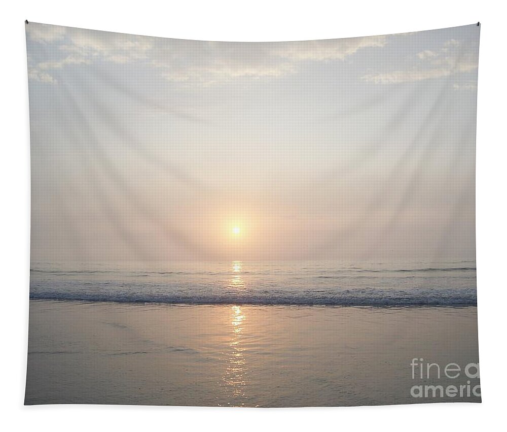 Fine Art Tapestry featuring the photograph Hampton Beach Sunrise by Eunice Miller
