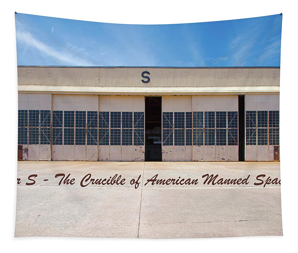 Ghe Tapestry featuring the photograph Hangar S - The Crucible of American Manned Spaceflight by Gordon Elwell