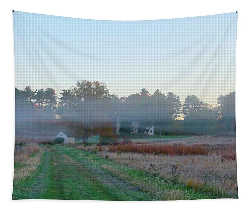 Autumn Tapestry featuring the photograph Hanging Mist in Valley Forge by Bill Cannon